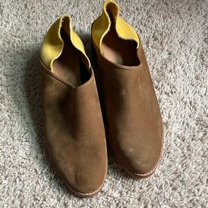 Elegant Brown and Yellow Women's Loafers